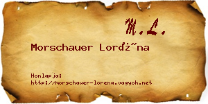Morschauer Loréna névjegykártya